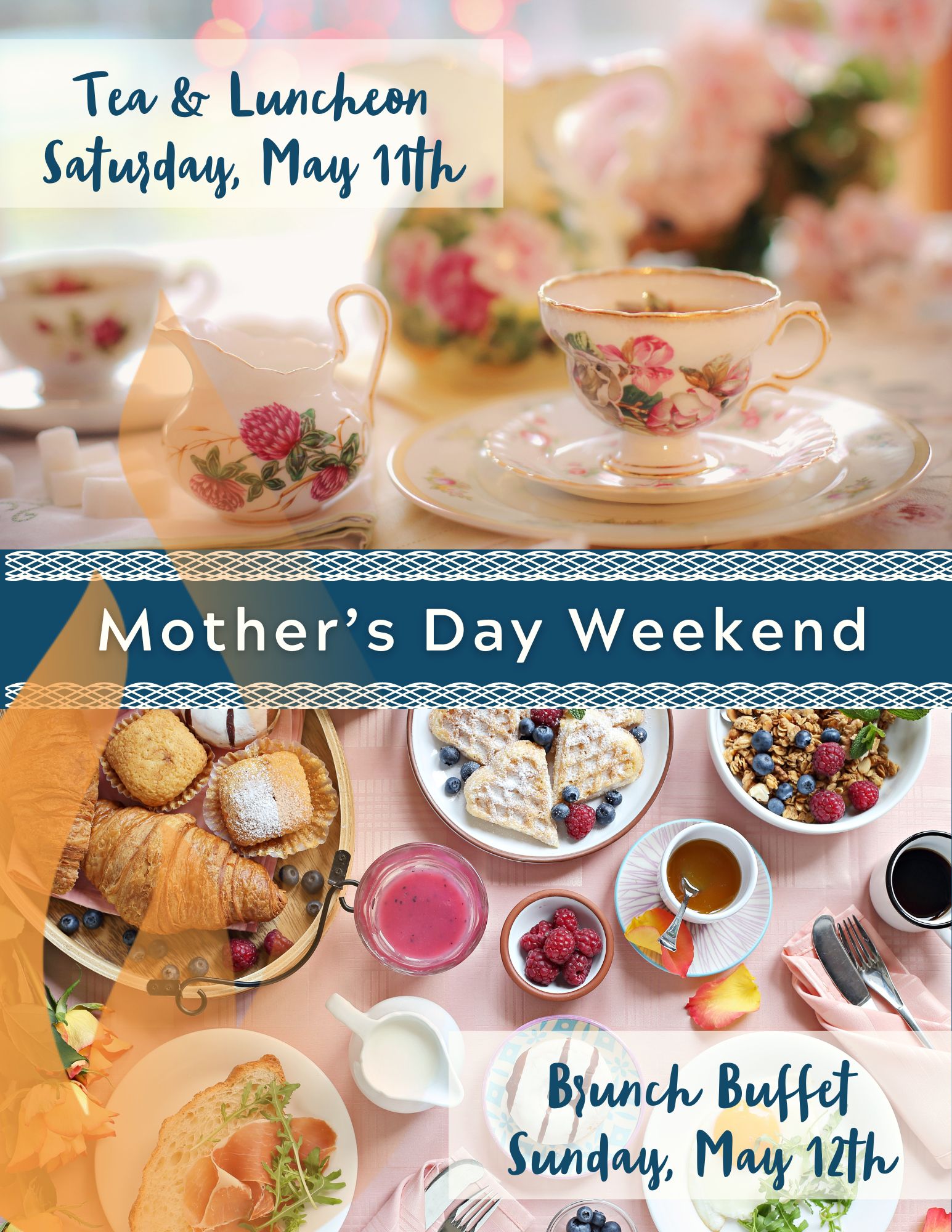 Mothers Day Weekend Brunch and Tea at Wildwood